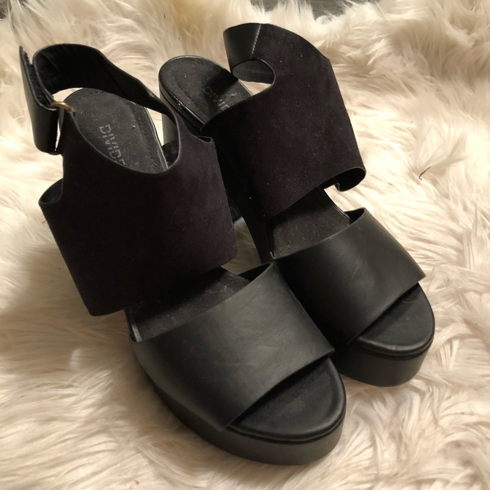 Chunky strappy heels